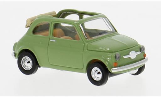 Diecast model cars Fiat 500 F green 1965 1/87 Busch