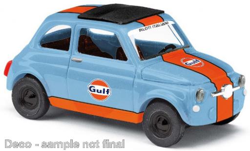 Diecast model cars Fiat 500 F Gulf 1965 1/87 Busch