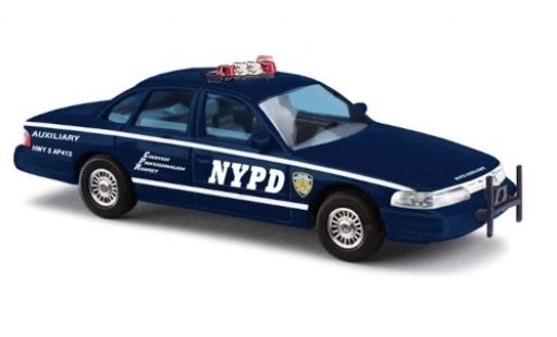 Diecast model cars Ford Crown Police Interceptor Victoria NYPD Auxiliary 1/87 Busch