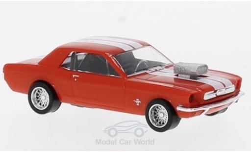 Diecast model cars Ford Mustang Tuning red/white 1/87 Busch