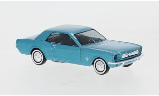 Diecast model cars Ford Mustang Hardtop metallic green 1/87 Busch