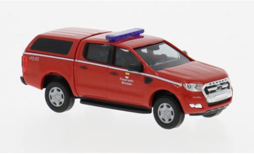 Diecast model cars Ford Ranger Emergency 2016 Fire brigade M&Atilde;&frac14;nster 1/87 Busch