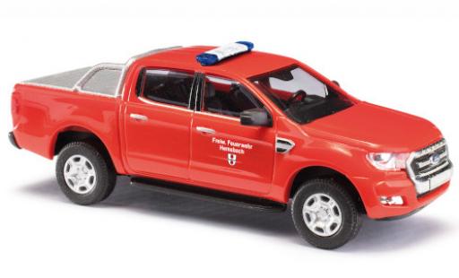Diecast model cars Ford Ranger Emergency DoKa Fire brigade Hemsbach 2016 avec Protection de surface de chargement 1/87 Busch