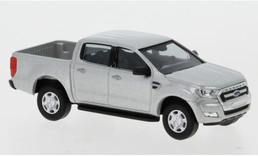 Diecast model cars Ford Ranger DoKa grey 2016 1/87 Busch
