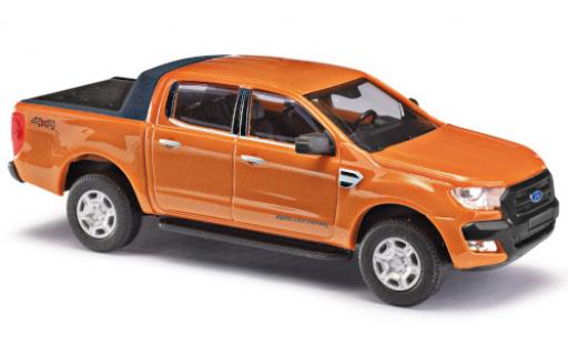 Diecast model cars Ford Ranger Wildtrak DoKa metallic orange 2016 1/87 Busch