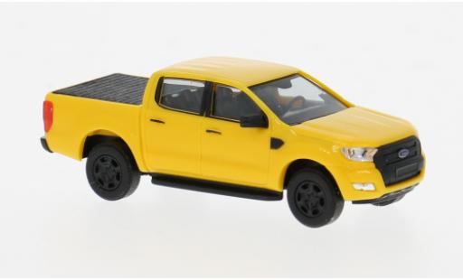 Diecast model cars Ford Ranger Pickup yellow 2016 1/87 Busch