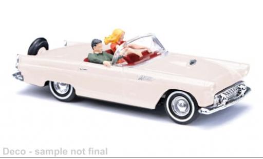 Diecast model cars Ford Thunderbird Two-Seater Convertible beige 1956 1/87 Busch