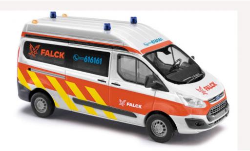 Diecast model cars Ford Transit Custom Bus HD Rettungsdienst Falck 2012 1/87 Busch