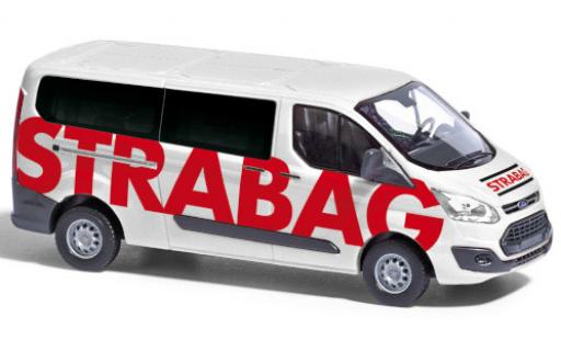 Diecast model cars Ford Transit Custom Bus STRABAG 2012 1/87 Busch