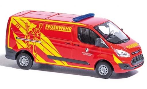 Diecast model cars Ford Transit Custom Fire brigade Baiersdorf fourgon 1/87 Busch