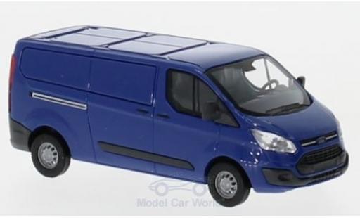 Diecast model cars Ford Transit Custom van blue 2012 1/87 Busch