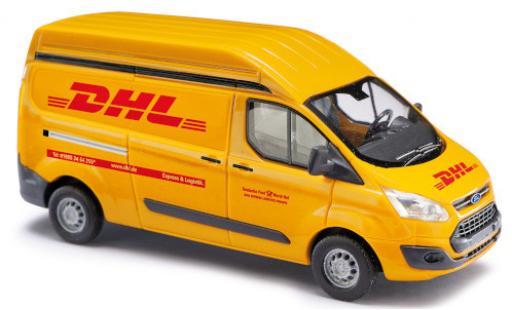Diecast model cars Ford Transit Custom van Hochroof DHL 2012 1/87 Busch