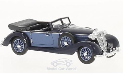 Diecast model cars Horch 853 Cabriolet Convertible blue/blue 1/87 Busch