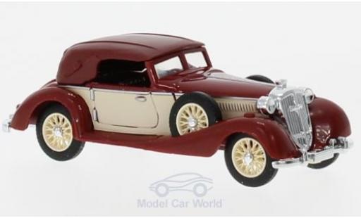 Diecast model cars Horch 853 Cabriolet Convertible red/beige 1933 1/87 Busch