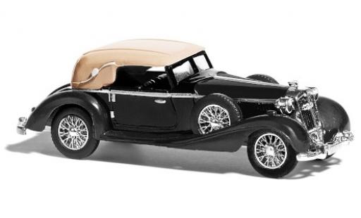 Diecast model cars Horch 853 Cabriolet Convertible black Scheunenfund 1/87 Busch