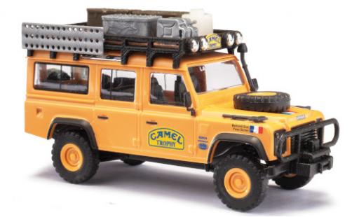 Diecast model cars Land Rover Defender 110 Team France Camel Trophy Camel Trophy 1989 avec Rack de toit Y.Dorier/B.Duc 1/87 Busch