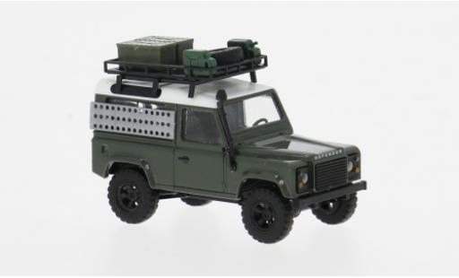 Diecast model cars Land Rover Defender 90 olive 1983 1/87 Busch