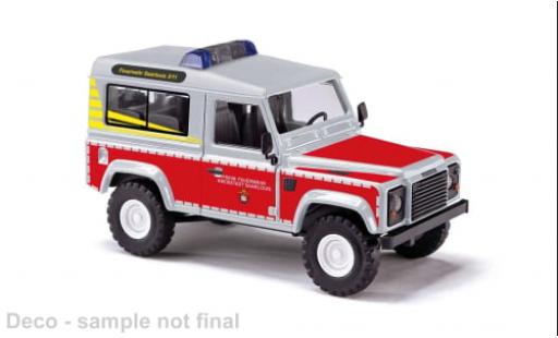 Diecast model cars Land Rover Defender 90 Fire brigade Saarlouis 1983 1/87 Busch