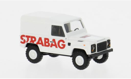 Diecast model cars Land Rover Defender 90 van 1983 STRABAG 1/87 Busch