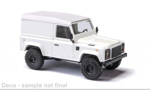 Diecast model cars Land Rover Defender 90 van white 1983 1/87 Busch