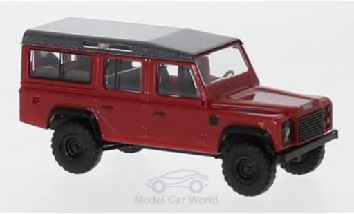 Diecast model cars Land Rover Defender Base metallic red/metallic grey 1983 1/87 Busch