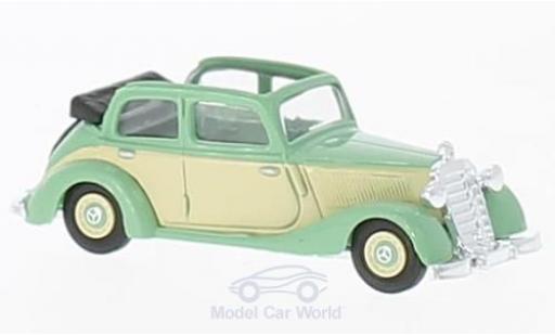 Diecast model cars Mercedes 170 Cabriolet V Convertible green/beige 1936 1/87 Busch