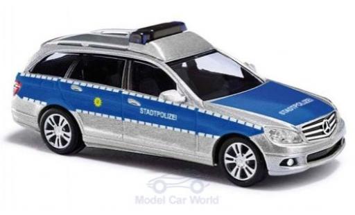 Diecast model cars Mercedes Classe C T-Modell Stadtpolice 2007 1/87 Busch