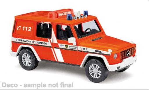 Diecast model cars Mercedes Classe G Utilitaire (W463) Fire brigade Reutlingen 1990 1/87 Busch
