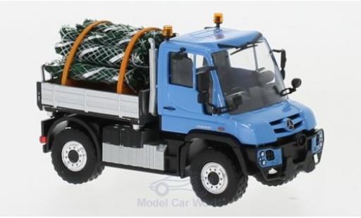 Diecast model cars Mercedes Unimog 406-425 U 430 blue with Christb&Atilde;&curren;umen 1/87 Busch