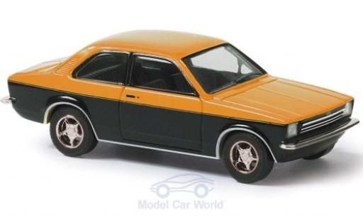 Diecast model cars Opel Kadett C Base C orange/black 1977 1/87 Busch