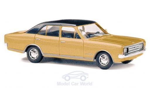 Diecast model cars Opel Rekord C gold/black 1966 1/87 Busch