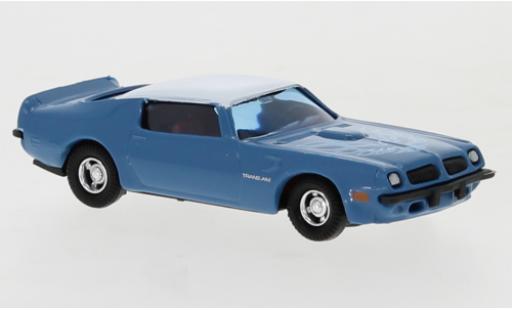 Diecast model cars Pontiac Firebird 1974 Trans Am blue/white 1/87 Busch