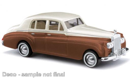 Diecast model cars Rolls Royce Silver Cloud Base metallic beige/brown 1959 1/87 Busch