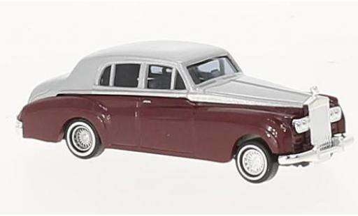 Diecast model cars Rolls Royce Silver Cloud Base metallic red/grey 1959 1/87 Busch
