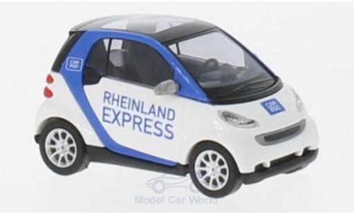 Diecast model cars Smart ForTwo Car2go Rheinland Express 2007 1/87 Busch