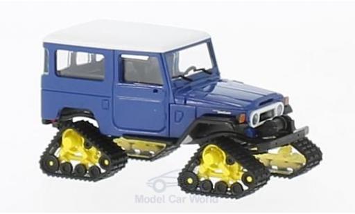 Diecast model cars Toyota Land Cruiser 40 J4 blue/white 1960 with Raupenantrieb 1/87 Busch