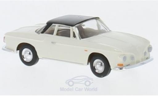 Diecast model cars Volkswagen Karmann Ghia Base Ghia 1600 white/black 1961 1/87 Busch