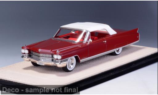 Diecast model cars Cadillac Eldorado Biarritz red/white 1963 1/43 Stamp Models