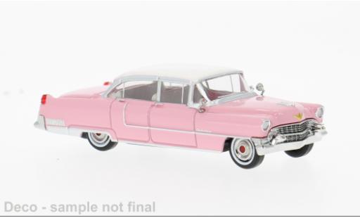 Diecast model cars Cadillac Fleetwood Sedan pink/black 1955 1/87 Brekina