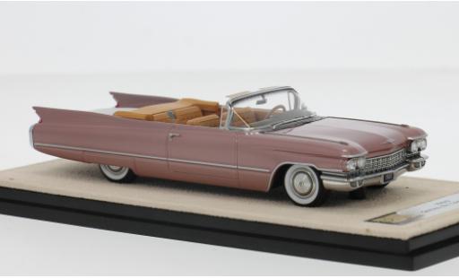 Diecast model cars Cadillac Series 62 Convertible pink/orange 1962 1/43 Stamp Models