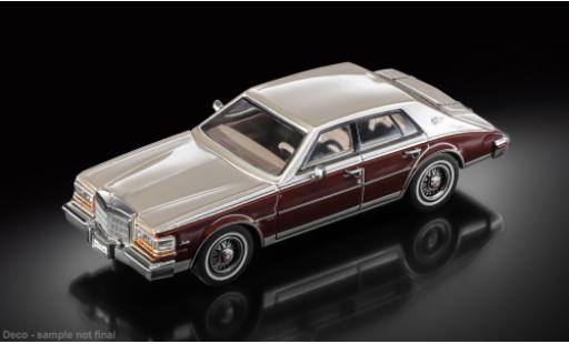 Diecast model cars Cadillac Seville Sedan brown/beige 1980 1/64 Sun Star