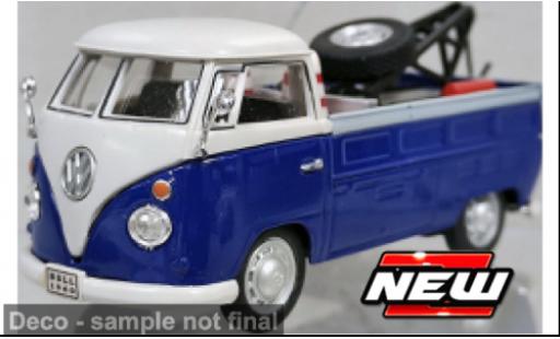 Diecast model cars Volkswagen T1 Base Pick Up blue/white 1/43 Cararama