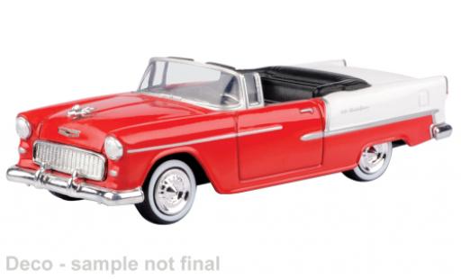 Diecast model cars Chevrolet Bel Air Coupe red/white 1955 1/43 Motormax