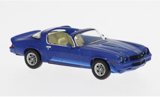 Diecast model cars Chevrolet Camaro Z28 blue 1980 1/87 Brekina