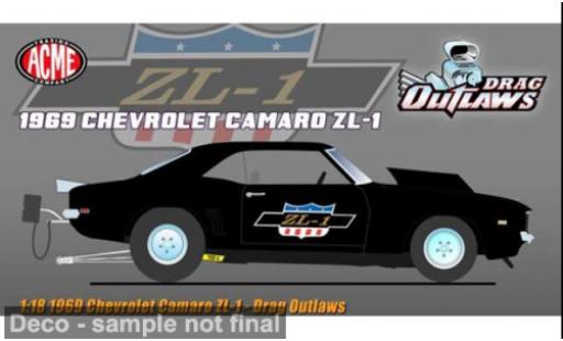 Diecast model cars Chevrolet Camaro ZL1 1969 Drag Outlaws 1/18 ACME