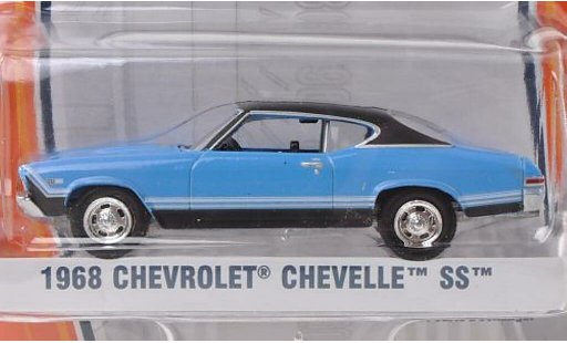 Chevrolet Chevelle SS 1/64 Greenlight blue/matt-black 1968 diecast model cars