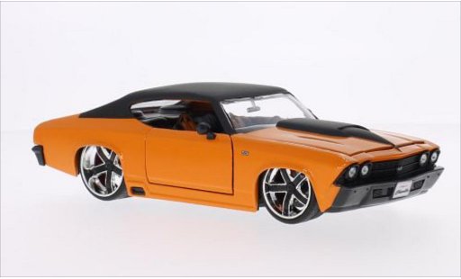 Chevrolet Chevelle tuning 1/24 Jada Toys SS orange/matt-black 1969 diecast model cars