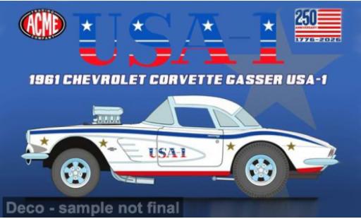 Diecast model cars Chevrolet Corvette Convertible 1961 USA-1 1/18 ACME