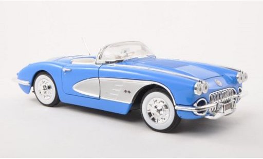 Chevrolet Corvette Convertible 1/18 Motormax C1 C1 blue/grey 1958 diecast model cars