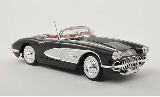 Chevrolet Corvette Convertible 1/18 Motormax C1 C1 black/grey 1958 diecast model cars